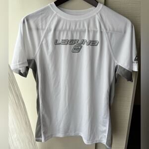 Laguna Boys Rash Guard Swim Shirt Sz Xl 18/20 White Gray